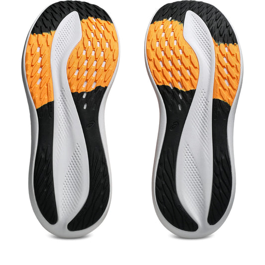 Asics Herrenlaufschuhe Glideride Max 2 Orange Glow/Stadium Orange, neutraler Straßenlaufschuh mit maximaler Dämpfung – Rückansicht – orange / 42