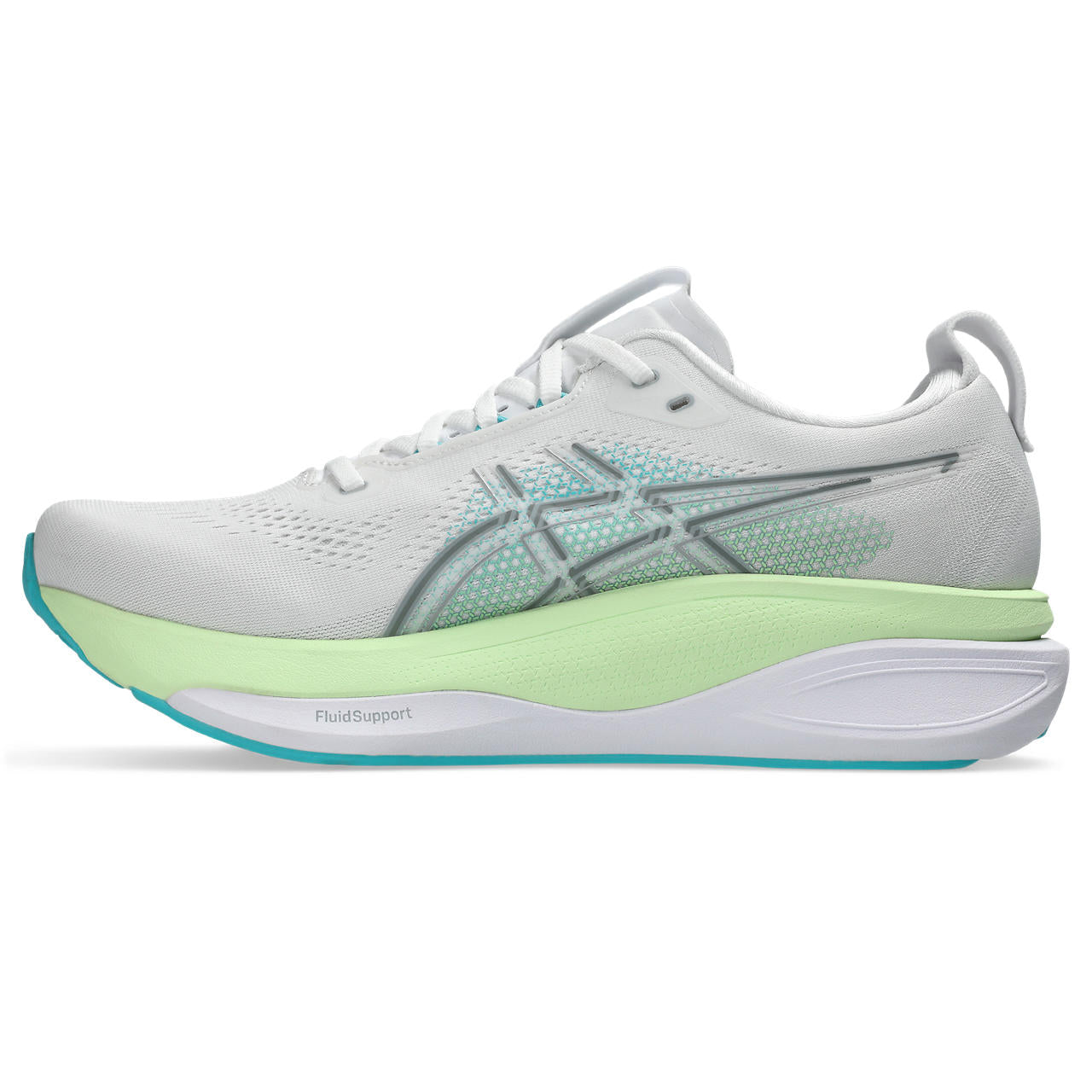 Asics Herrenlaufschuhe Gel-Kayano 33, White/Energy Aqua – Bild 