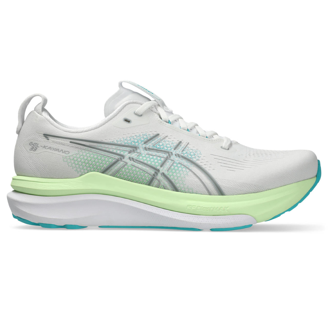 Asics Herrenlaufschuhe Gel-Kayano 33, White/Energy Aqua – Bild 