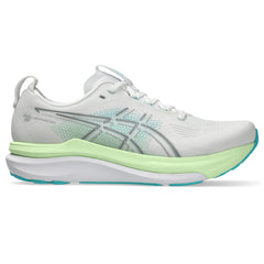 Asics Herrenlaufschuhe Gel-Kayano 33, White/Energy Aqua