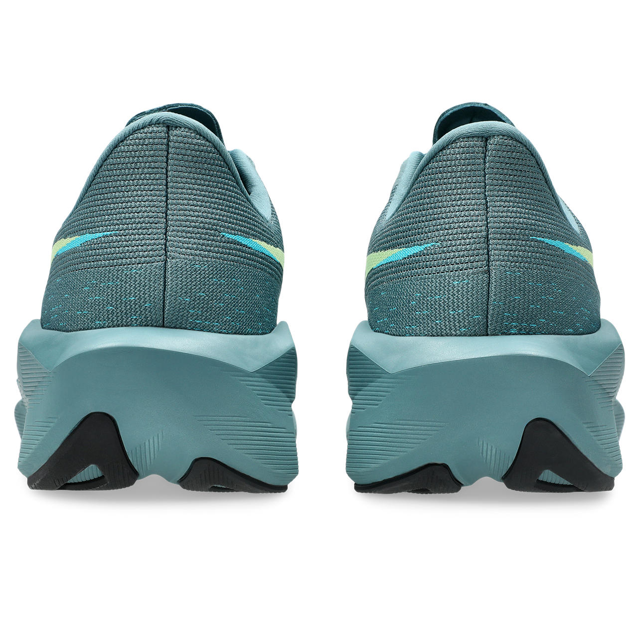 Asics Herrenlaufschuhe Novablast 6, Foggy Teal/Illuminate Yellow – Bild 