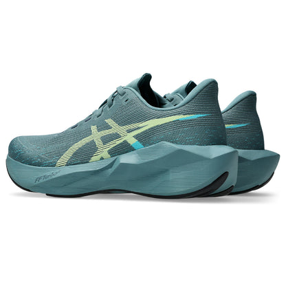 Asics Herrenlaufschuhe Novablast 6, Foggy Teal/Illuminate Yellow