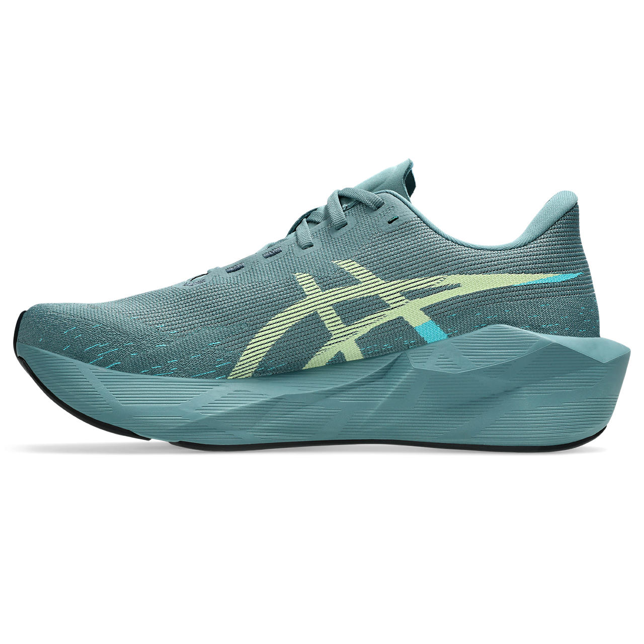Asics Herrenlaufschuhe Novablast 6, Foggy Teal/Illuminate Yellow