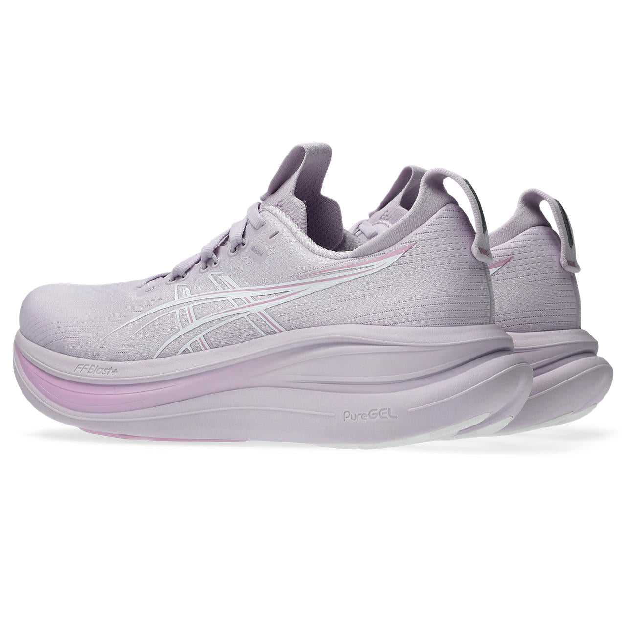 Asics Damenlaufschuhe Gel-Nimbus 28 Dahlia/White, neutraler Komfort-Laufschuh mit maximaler Dämpfung