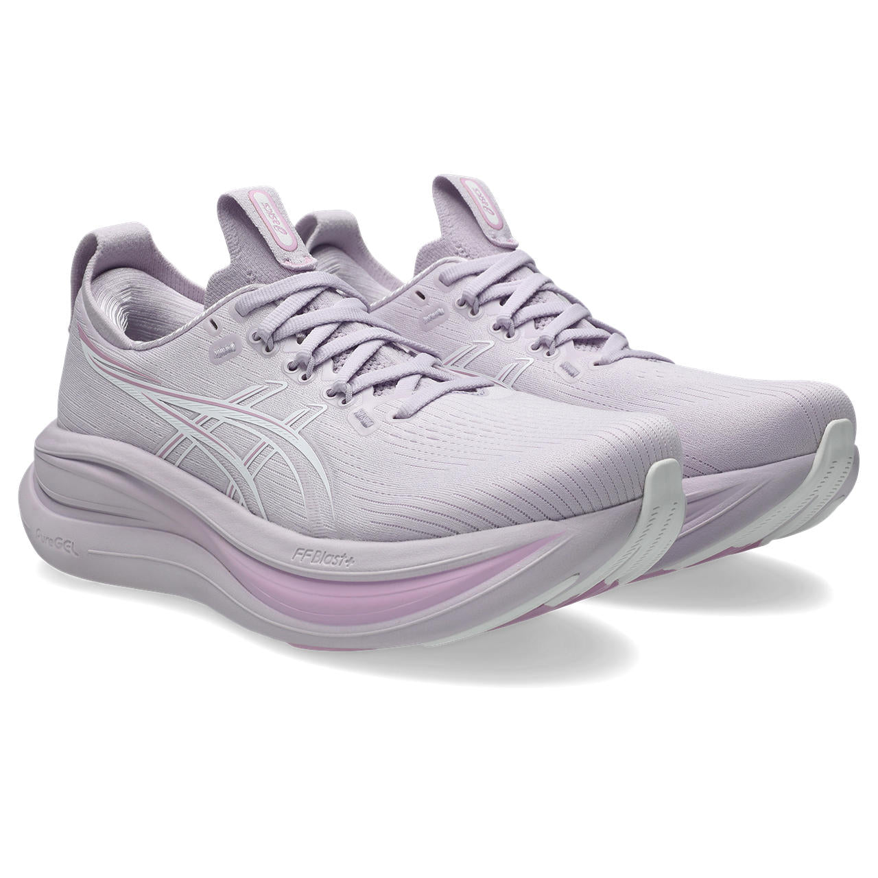 Asics Damenlaufschuhe Gel-Nimbus 28 Dahlia/White, neutraler Komfort-Laufschuh mit maximaler Dämpfung