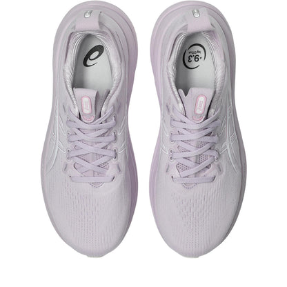 Asics Damenlaufschuhe Gel-Nimbus 28 Dahlia/White, neutraler Komfort-Laufschuh mit maximaler Dämpfung