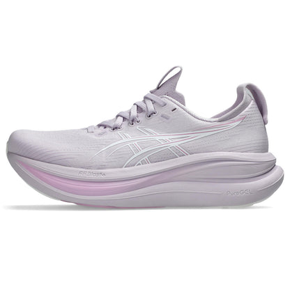 Asics Damenlaufschuhe Gel-Nimbus 28 Dahlia/White, neutraler Komfort-Laufschuh mit maximaler Dämpfung