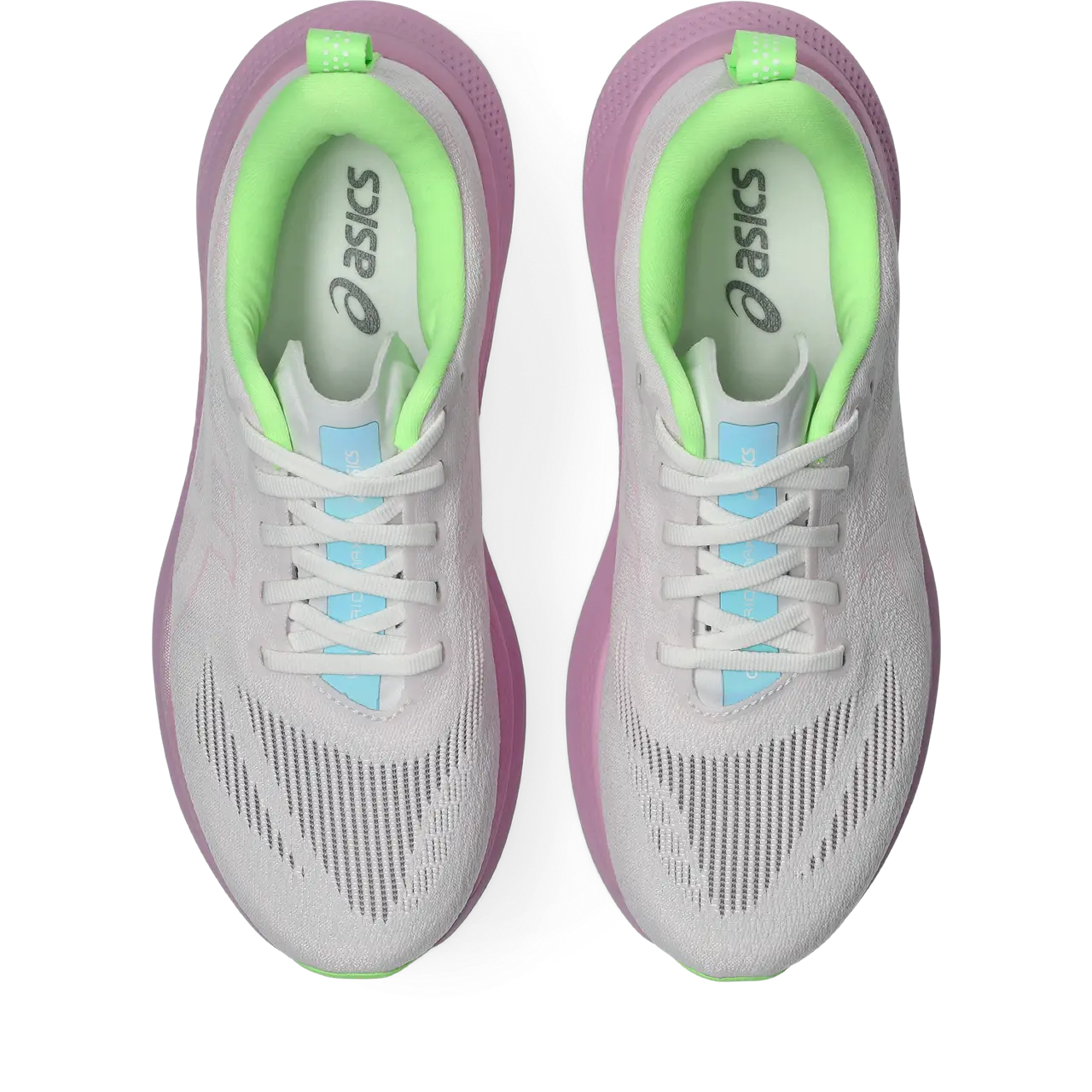 Asics Damenlaufschuhe Glideride Max 2, White/Hazy Lilac – Bild 