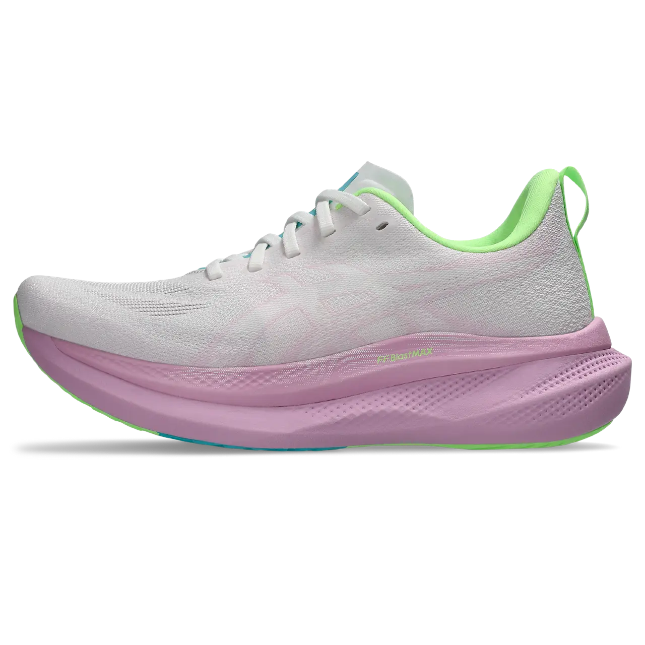 Asics Damenlaufschuhe Glideride Max 2, White/Hazy Lilac