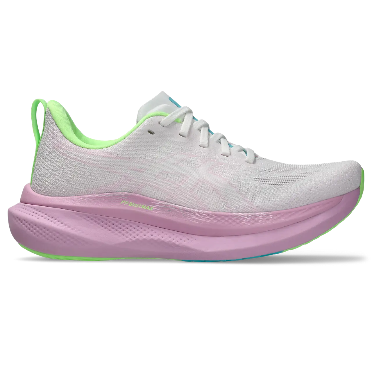 Asics Damenlaufschuhe Glideride Max 2, White/Hazy Lilac – Bild 