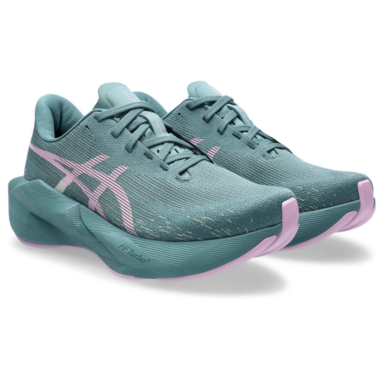 Asics Damenlaufschuhe Novablast 6, Foggy Teal/Hazy Lilac – Bild 