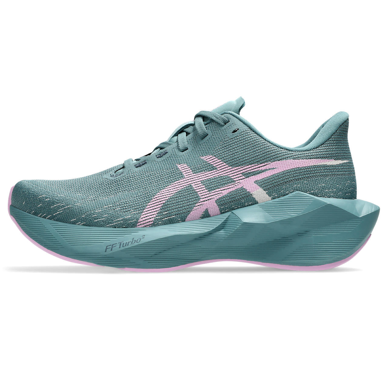 Asics Damenlaufschuhe Novablast 6, Foggy Teal/Hazy Lilac – Bild 