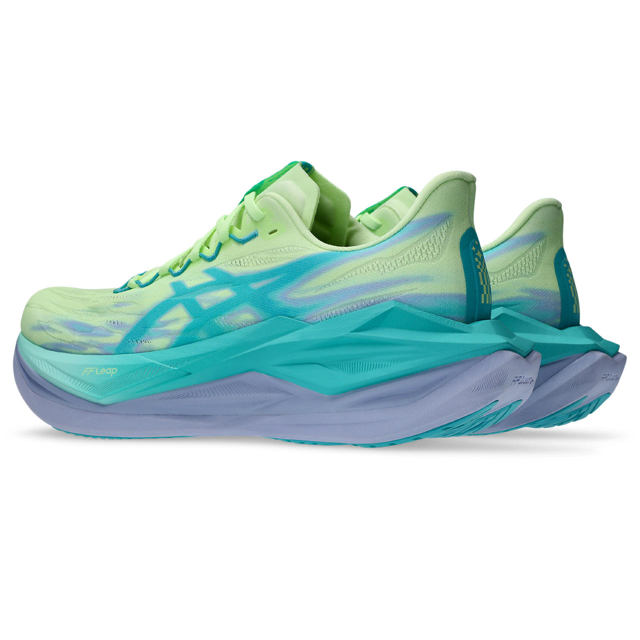 Asics Laufschuhe Superblast 3 Illuminate Yellow/Energy Aqua, neutraler Performance-Laufschuh mit FF Leap und hoher Dämpfung