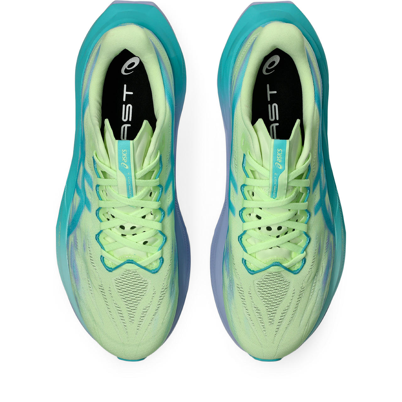Asics Laufschuhe Superblast 3 Illuminate Yellow/Energy Aqua, neutraler Performance-Laufschuh mit FF Leap und hoher Dämpfung
