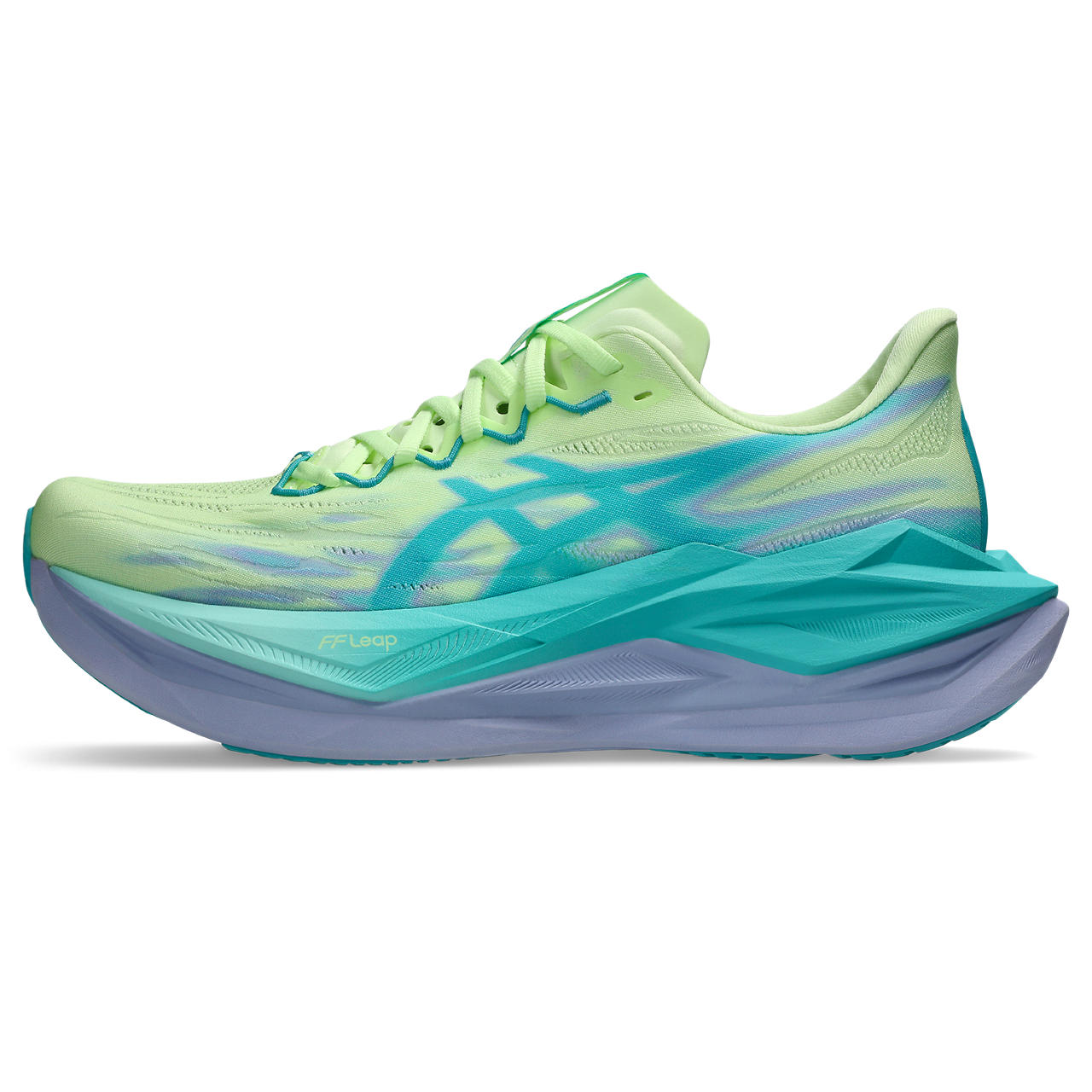 Asics Laufschuhe Superblast 3 Illuminate Yellow/Energy Aqua, neutraler Performance-Laufschuh mit FF Leap und hoher Dämpfung – Bild 