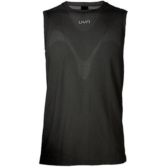UYN Herrenlaufshirt Running Kymra ärmellos Schwarz, leichtes Running Top mit atmungsaktiver Strickstruktur – schwarz / S