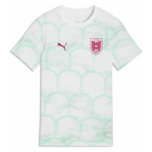 ÖFB Kinderfußballshirt Culture Tee – weiß/mint / 116