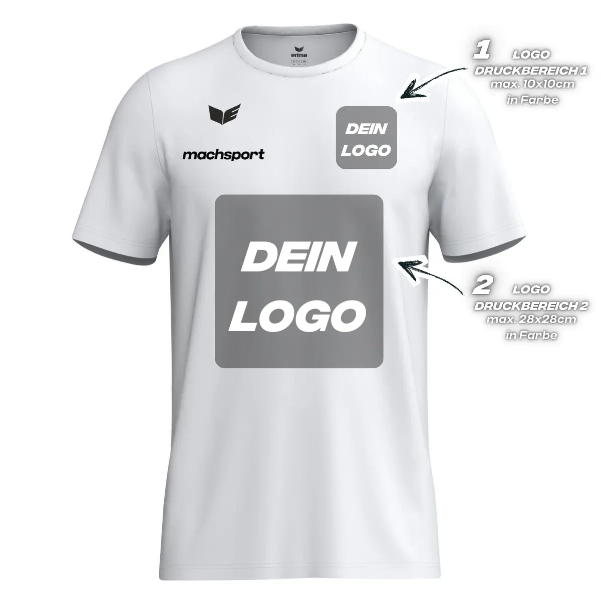 Erima Herrenlaufshirt Intro Funktionsteamshirt, weiß - machsport