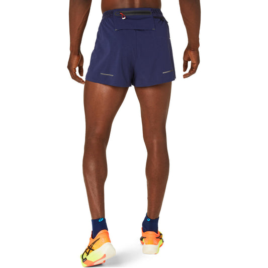 Asics Herrenshort Metarun Split Short Performance – blau / L