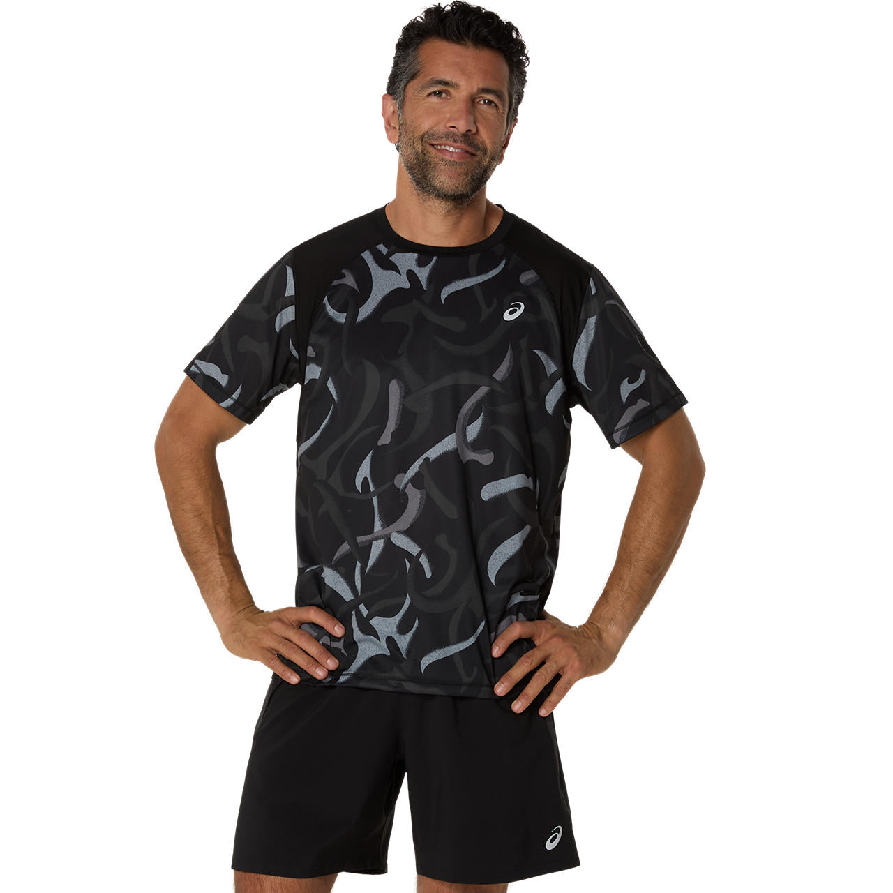 Asics Herrenlaufshirt Road All Over Print SS Top - machsport – Bild 