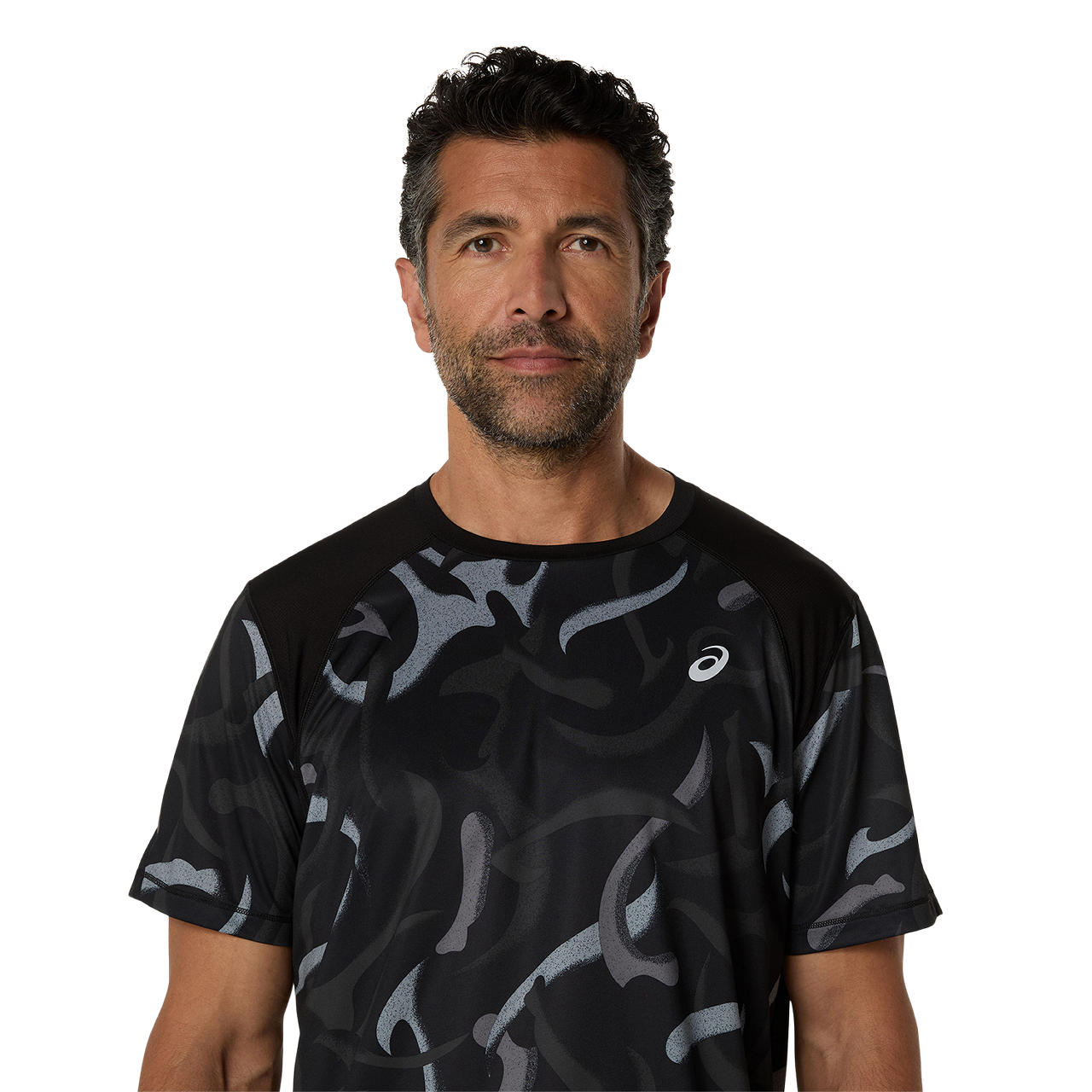 Asics Herrenlaufshirt Road All Over Print SS Top - machsport – Bild 