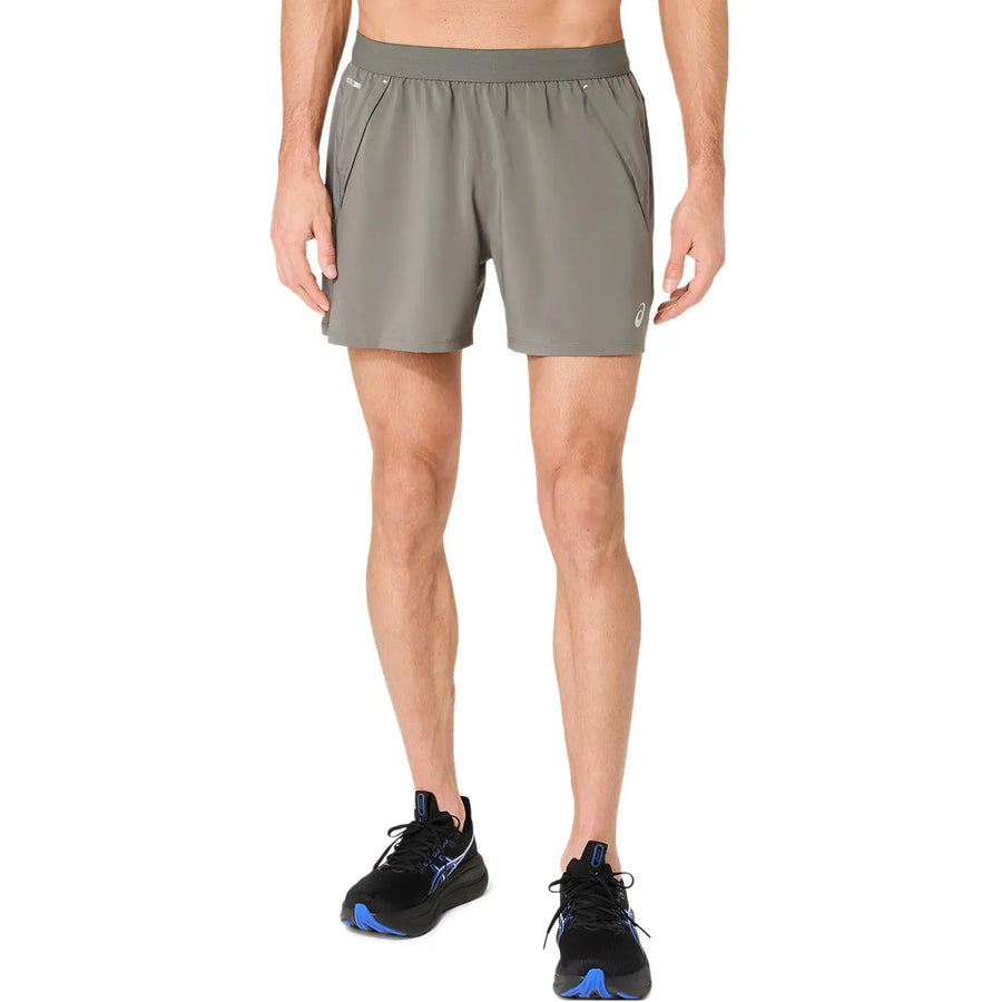 Asics Herrenlaufshort Road 5IN, truffle grey