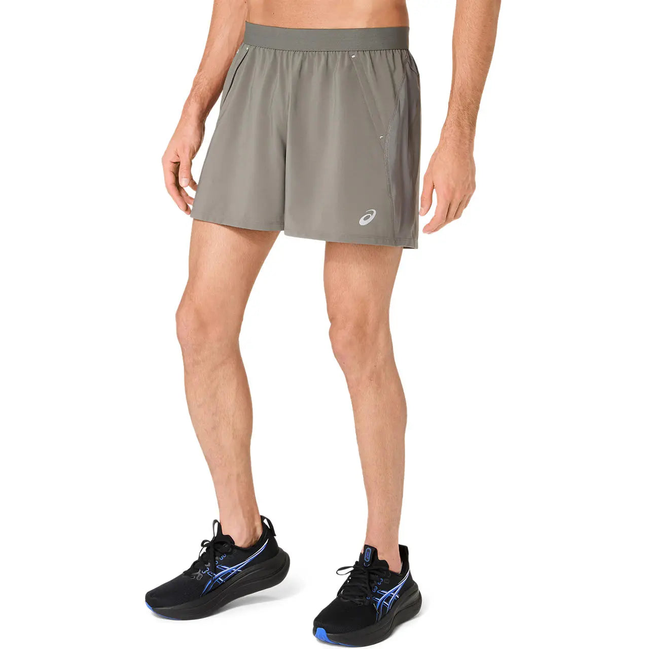 Asics Herrenlaufshort Road 5IN, truffle grey – Bild 