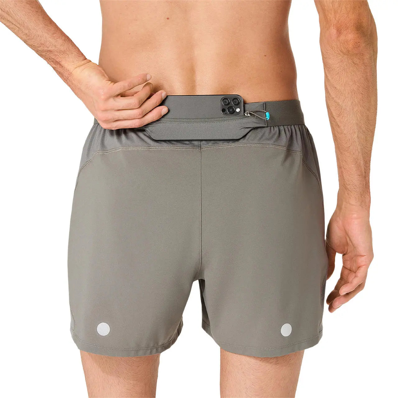 Asics Herrenlaufshort Road 5IN, truffle grey – Bild 