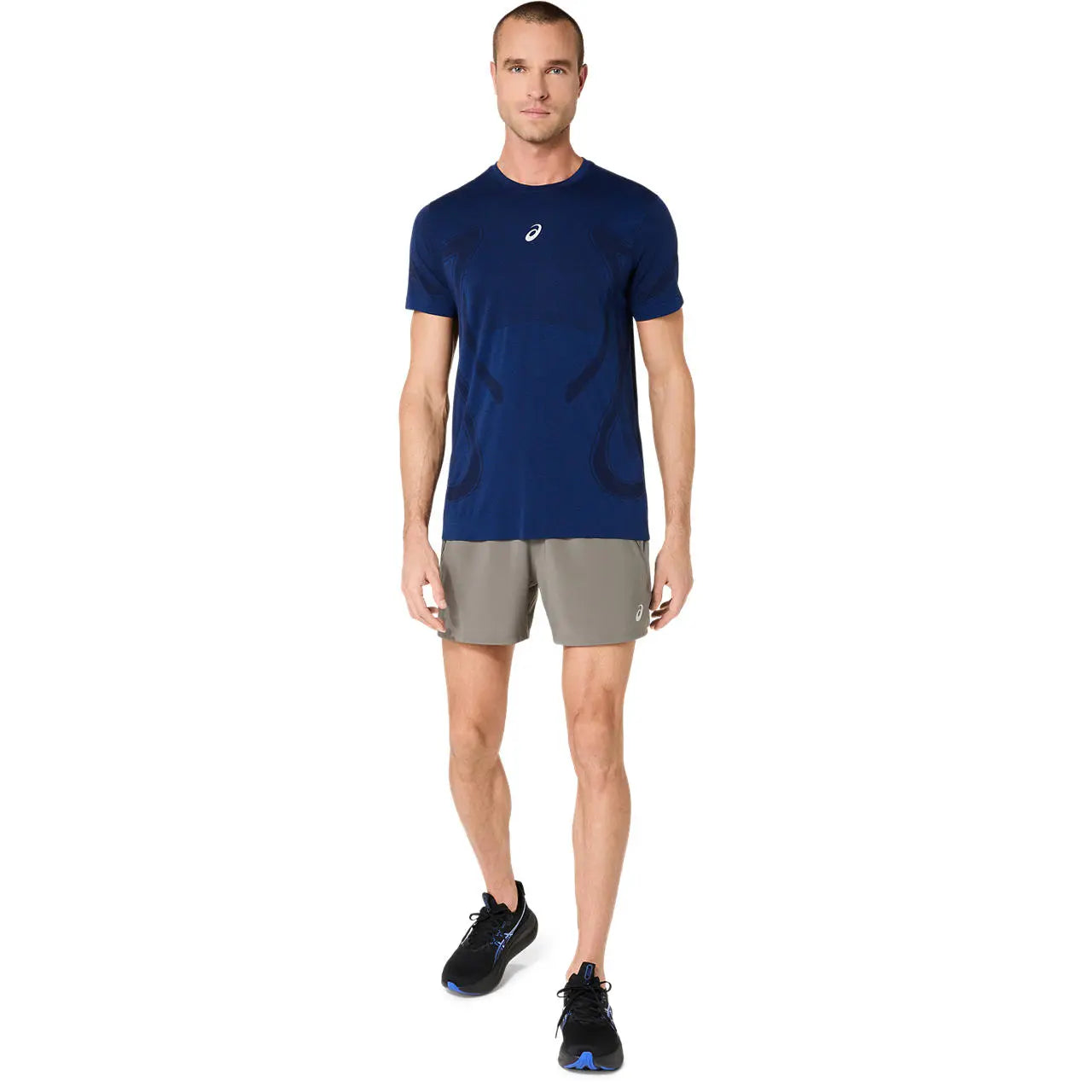 Asics Herrenlaufshort Road 5IN, truffle grey