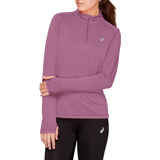 Asics Damenlaufshirt LS 1/2 Zip Top – violett / 34