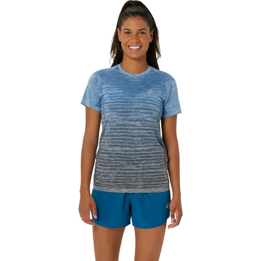 Asics Damenlaufshirt Seamless SS Top – blau / 36