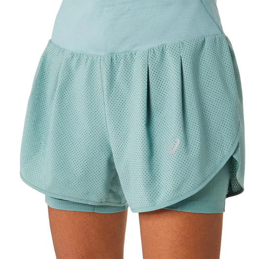Asics Damenlaufshort Road 2-N-1 3.5IN, Größe 36 – blau / 36