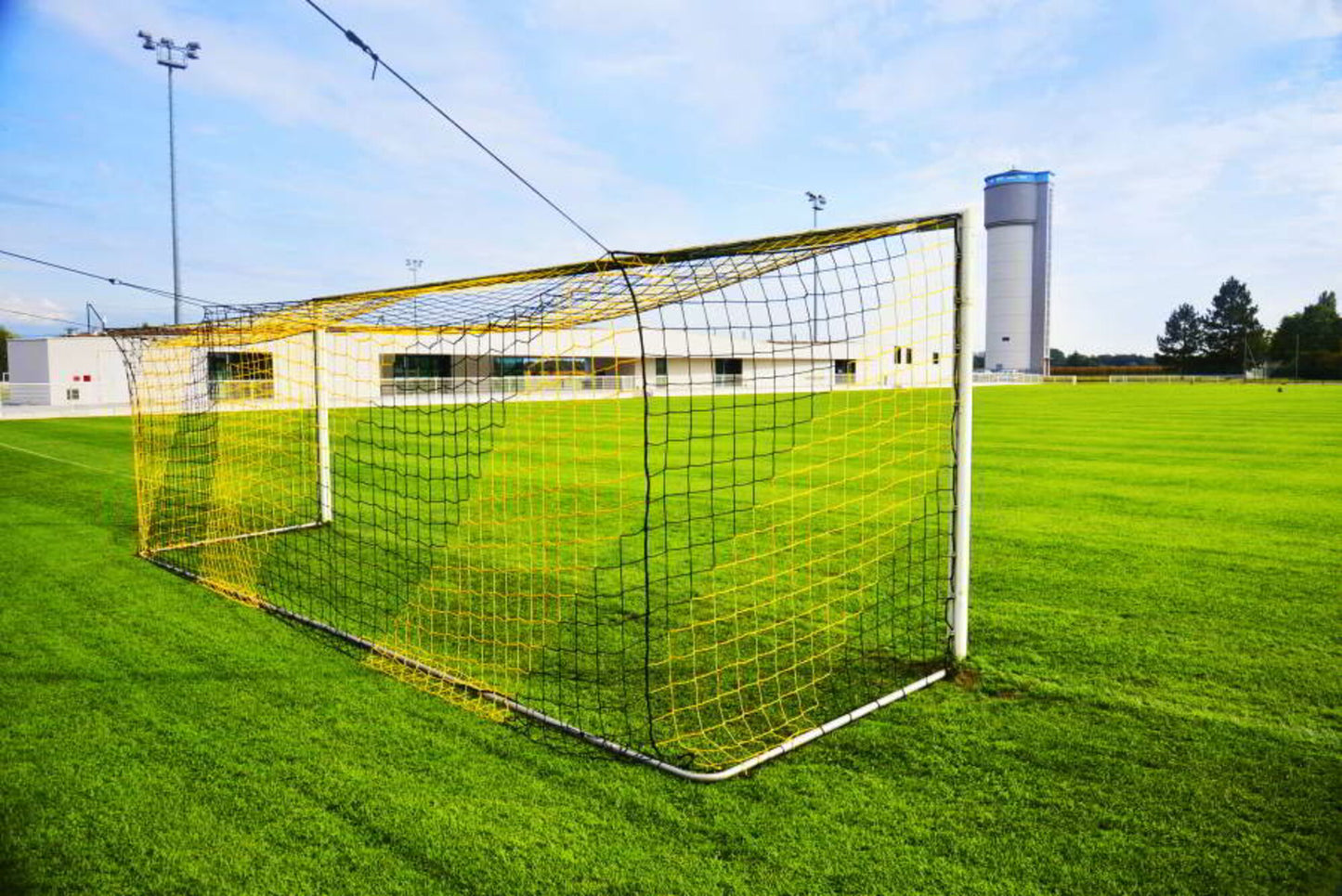 Powershot Fußballnetz - 11er Tor - Europäisch - 4mm Schwarz/Gelb