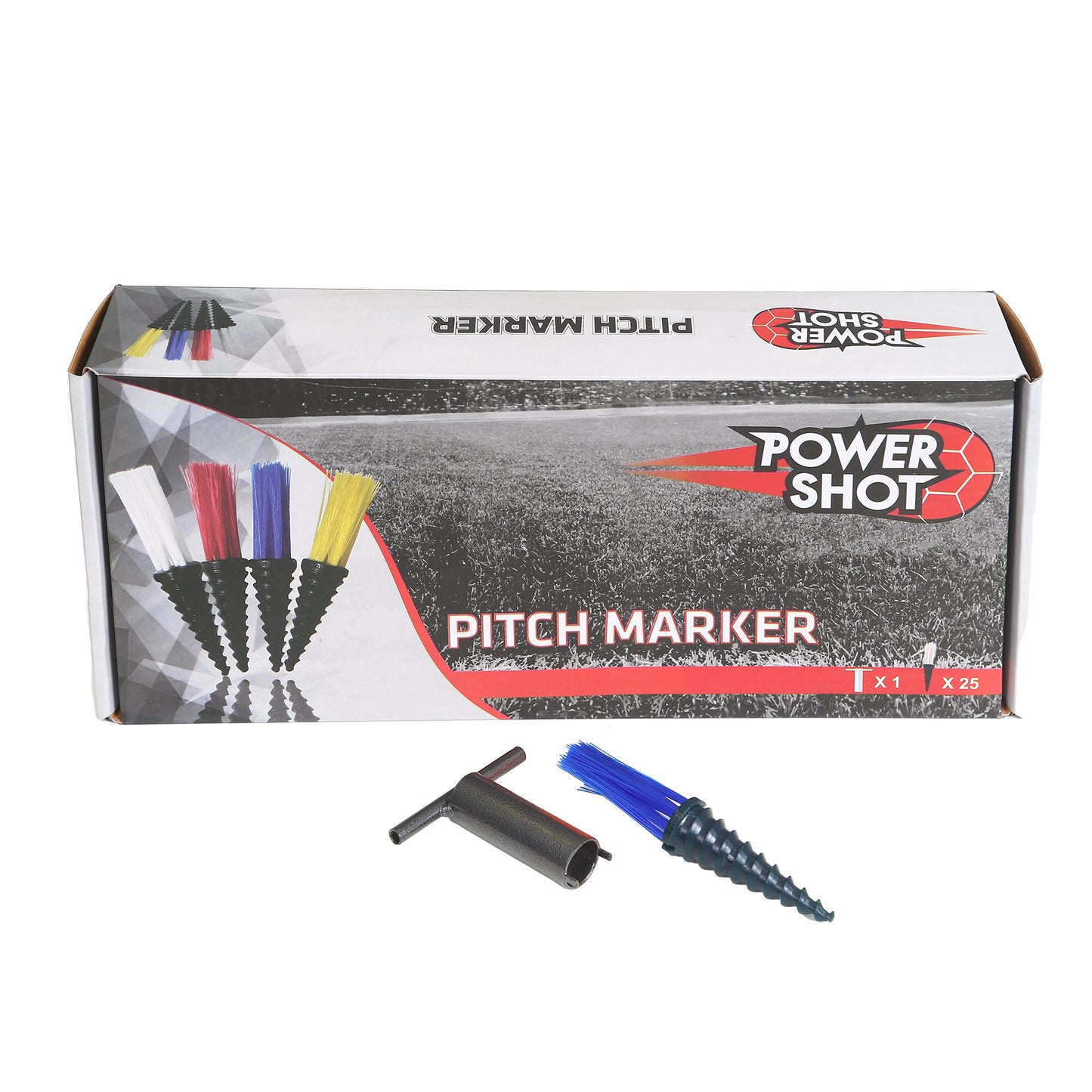 Powershot PITCHMARKER Markierungshilfe - 25er Set + Eintriebshilfe