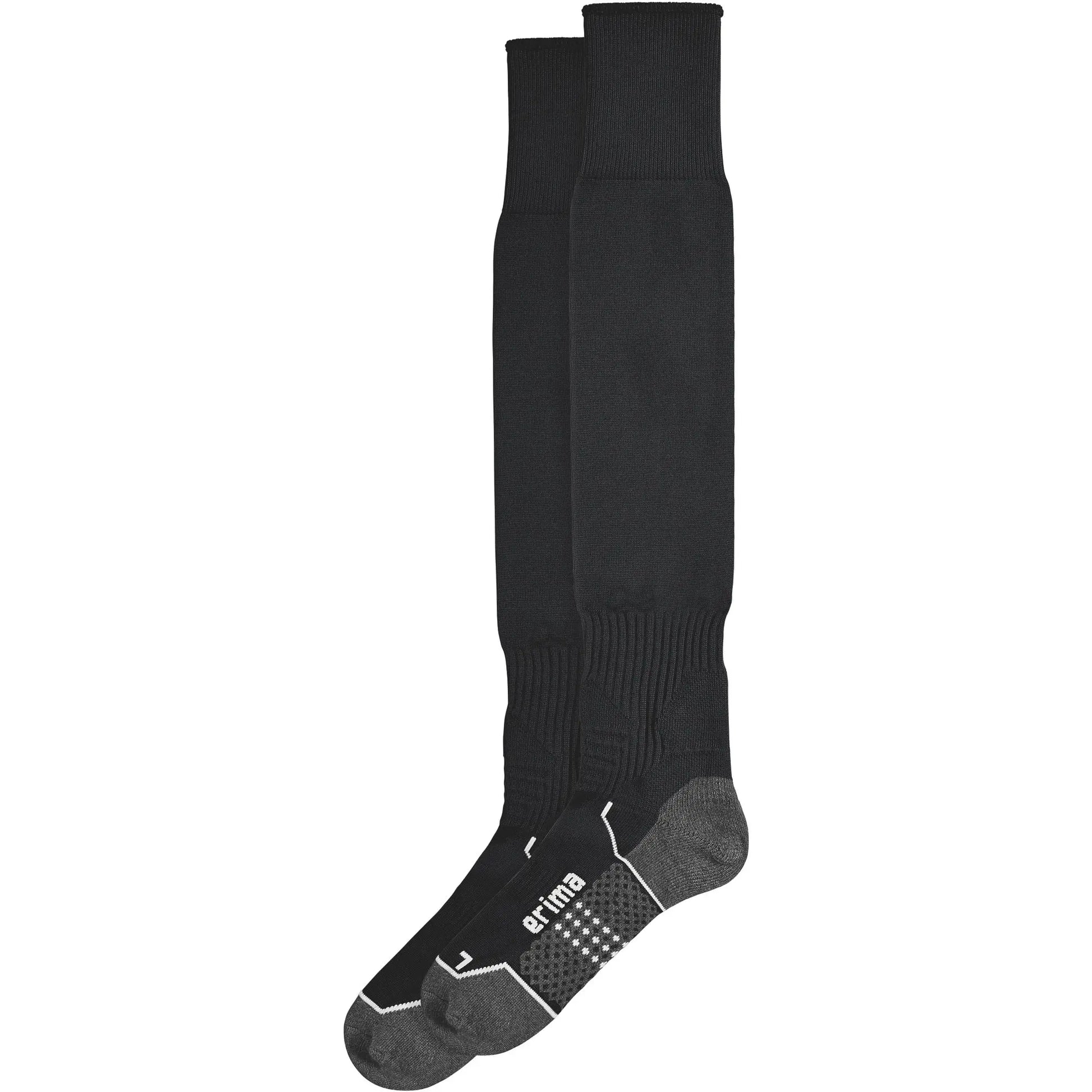 Erima Stutzenstrumpf schwarz, funktionelle Fußballsocken mit verstärkter Ferse - machsport – Bild 
