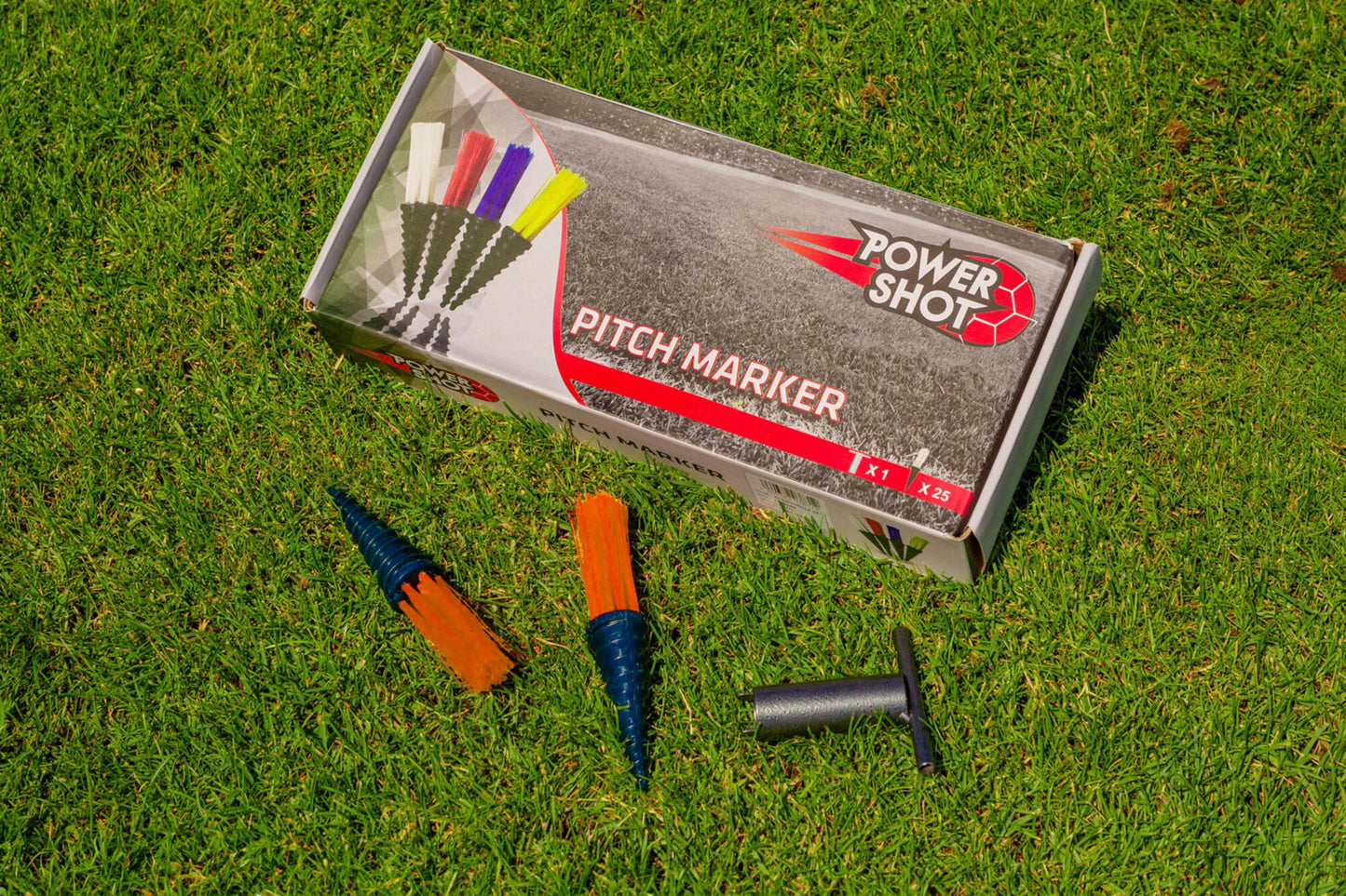 Powershot PITCHMARKER Markierungshilfe - 25er Set + Eintriebshilfe