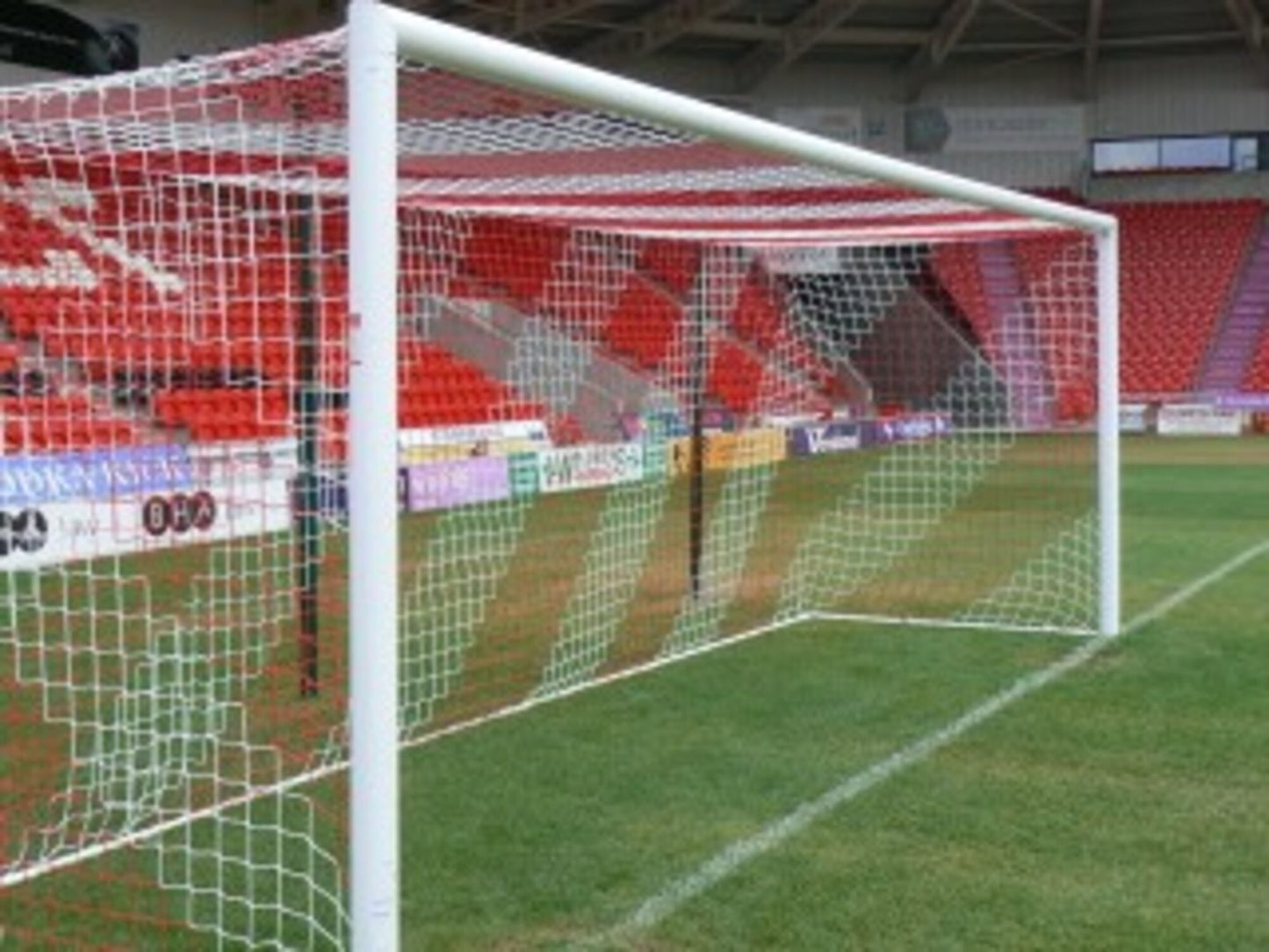 Powershot Fußballnetz - 11er Tor - Europäisch - 4mm Weiß/Rot