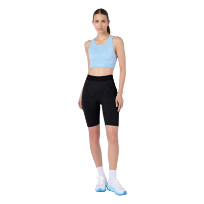 Uyn Damen Sport-BH Running Kymra Schwarz, atmungsaktiver Running Sport-BH mit stabilem Halt