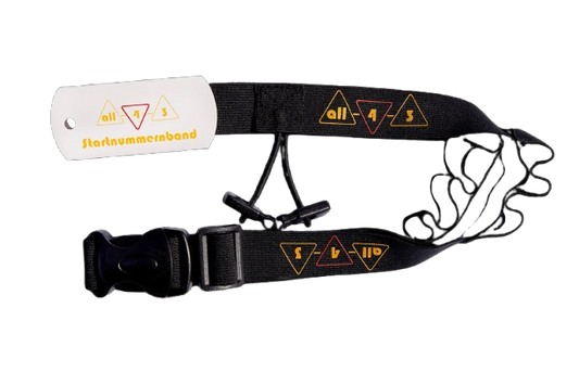 3Laces Startnummernband – schwarz / ONE SIZE