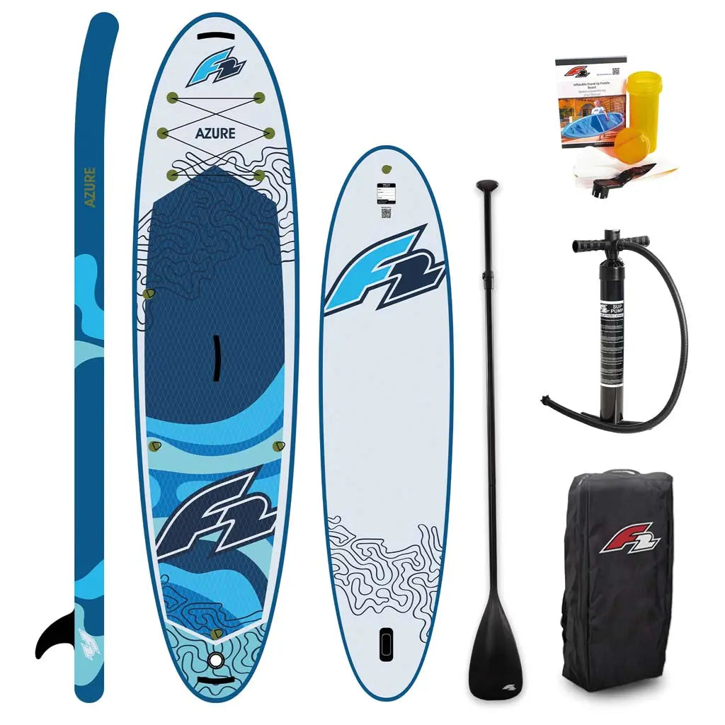 F2 Sup Azure Blue 2026 10,5'', aufblasbares Allround SUP Board für Touren, Freizeit und Einsteiger - machsport – Bild 