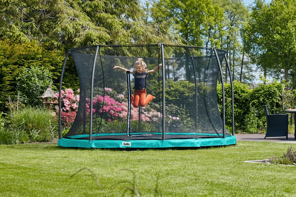 Salta Trampolin Comfort Edition Ground - 183cm - Rund Grün