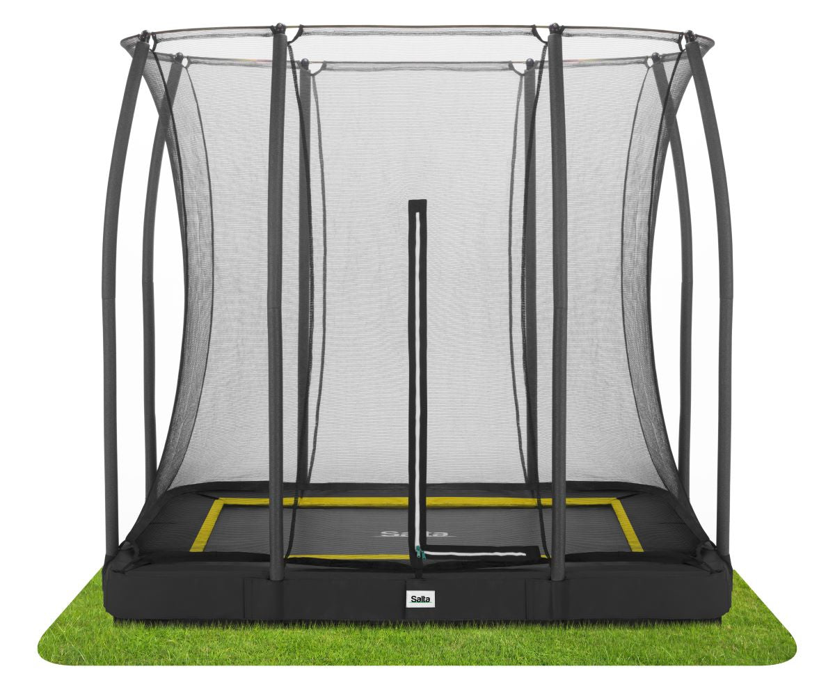 Salta Trampolin Comfort Edition Ground - 214x153cm - Rechteckig Schwarz