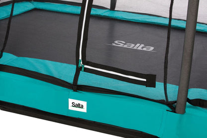 Salta Trampolin Comfort Edition Ground - 214x153cm - Rechteckig Grün