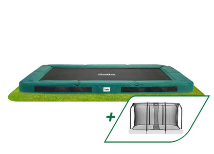 Salta Trampolin Premium Ground - 366x244cm - Rechteckig Grün