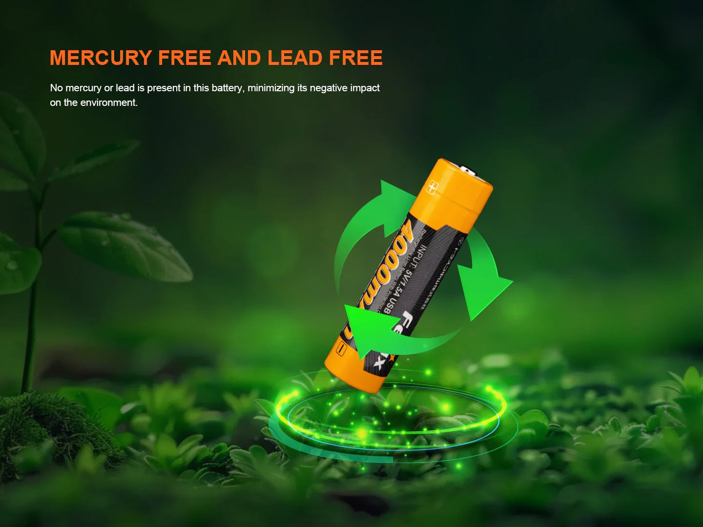 Fenix ARB-L18-4000U – 18650 Li-Ion Akku mit 4000 mAh, inkl. USB C Ladeanschluss – Bild 