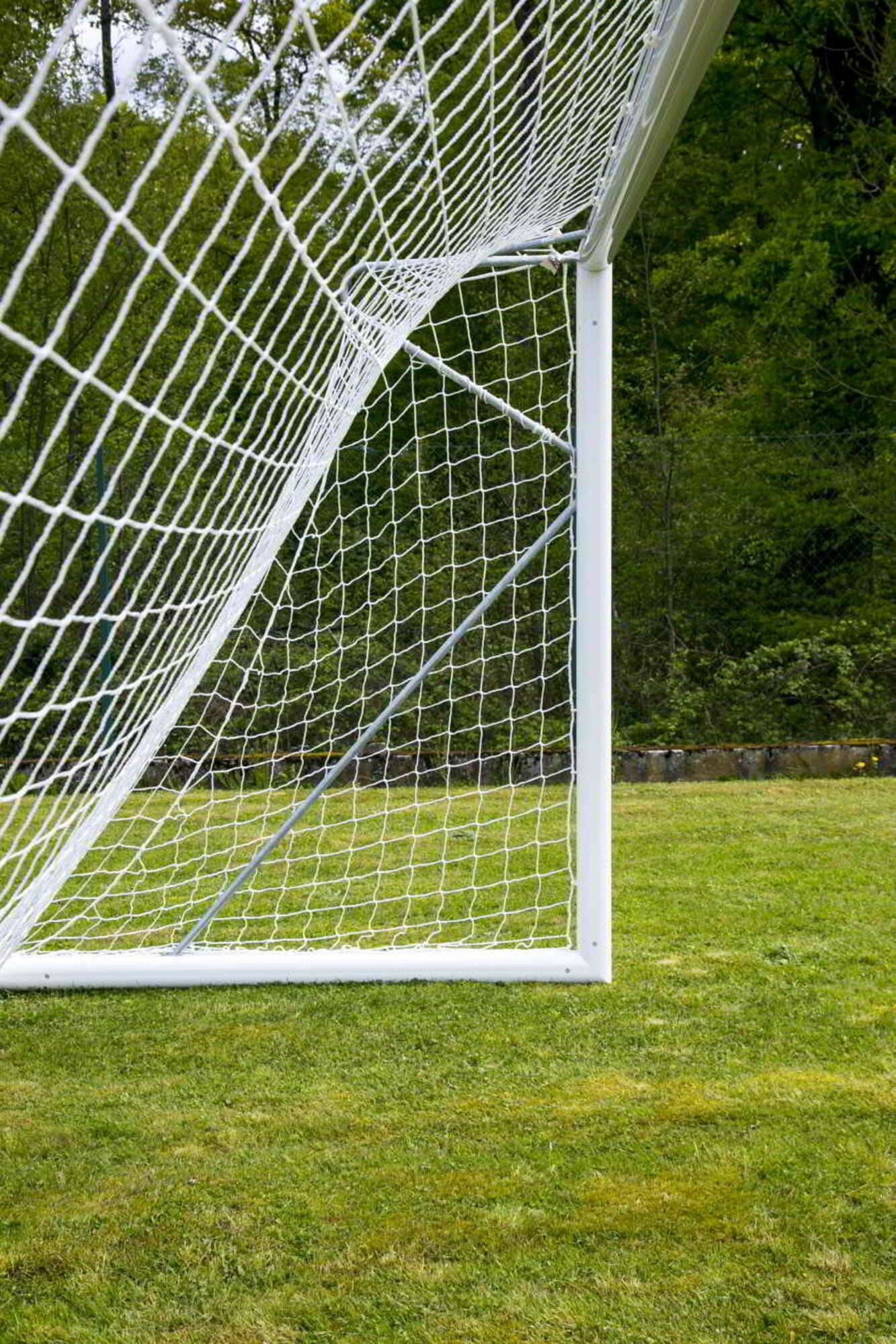 Powershot Fußballnetz - Trapezförmig - 4mm - Weiß