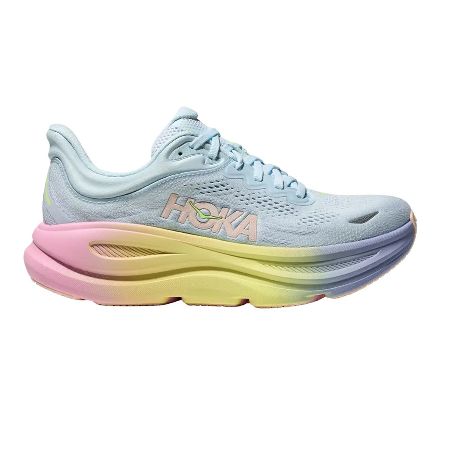 Hoka Damenlaufschuhe Bondi 9, glimmering blue / overcast