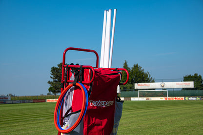 Powershot POWERCART®  - der ultimative Gerätewagen - Fußball rot/weiß