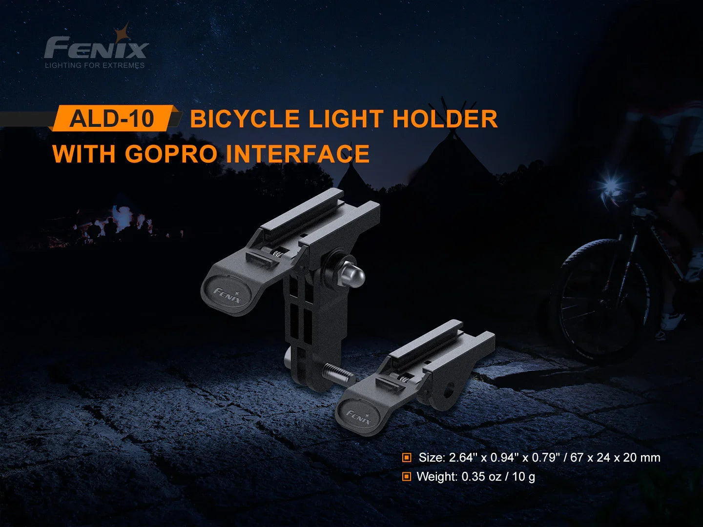 Fenix ALD-10 Fahrradlampenhalterung mit GoPro-Schnittstelle – Bild 