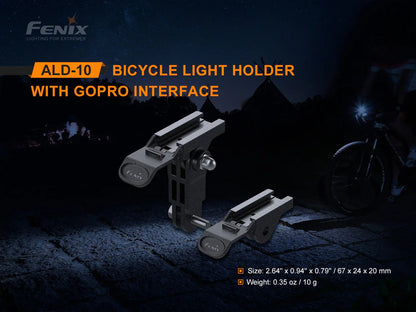 Fenix ALD-10 Fahrradlampenhalterung mit GoPro-Schnittstelle